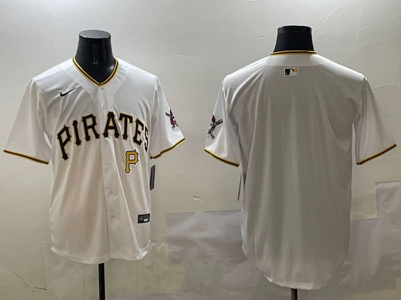 Men Pittsburgh Pirates Blank White Game 2025 Nike MLB Jersey style 2